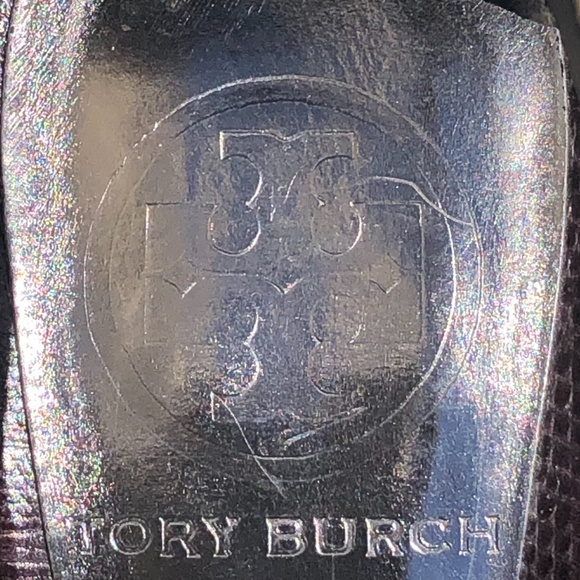 Tory Burch Geoff heel size 6M cage sandal zip linen & snakeskin embossed leather - Picture 14 of 14